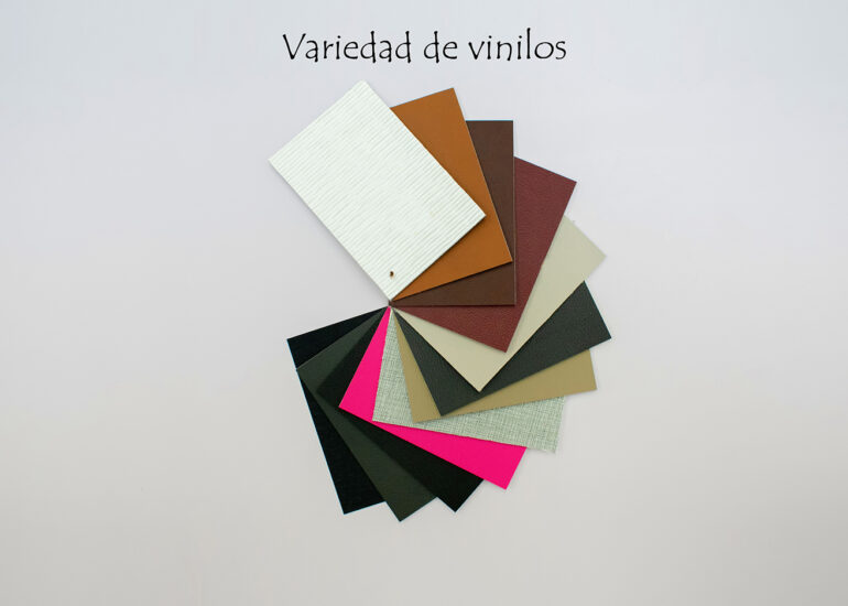 Variedad de Piel y telas sinteticas