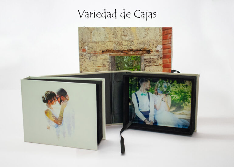 Variedad de cajas fotograficas